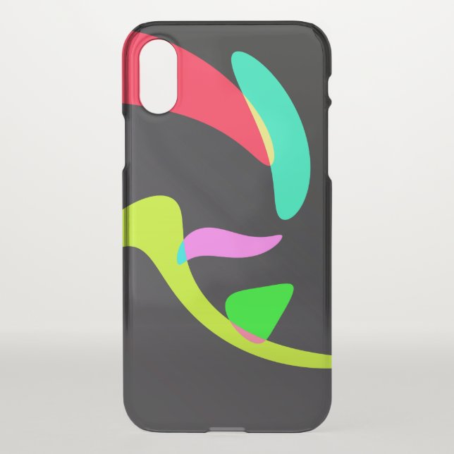 Curved shapes uncommon iPhone case (Back)