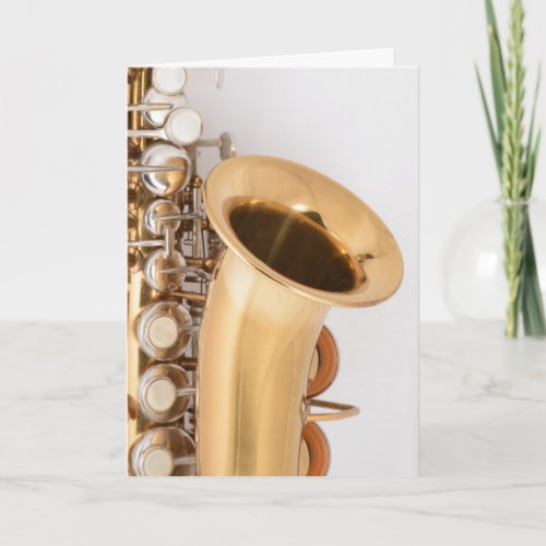 Curved Soprano Saxophone Birthday Card