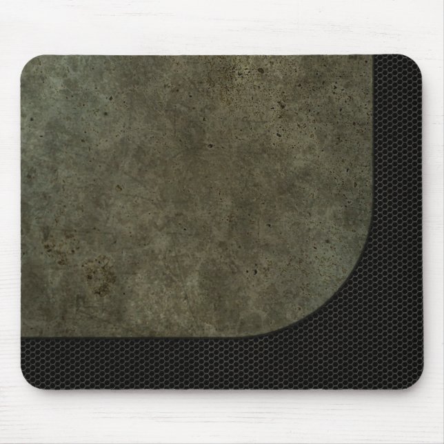 Curved Steel Plate Graphic on Industrial Mesh Mouse Pad (Front)