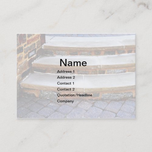 curved stone steps business cards
