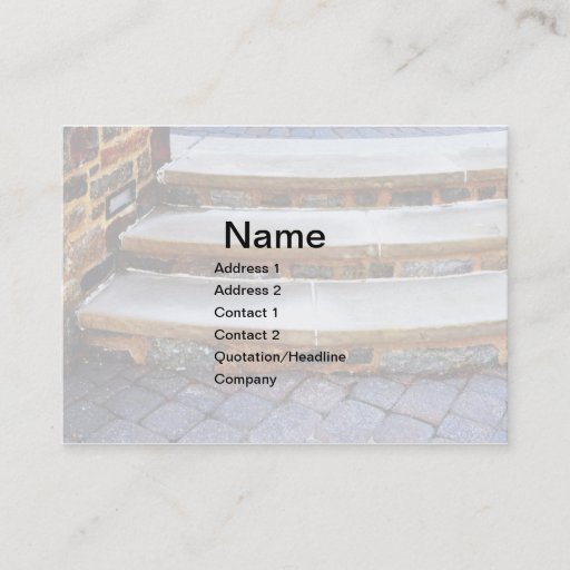 Customizable curved stone steps business cards