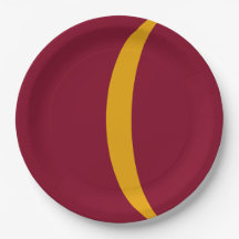 Curved Stripe Custom Party Paper Plate