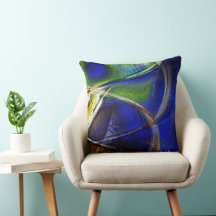 Curved strokes over sepia to green and blue rind