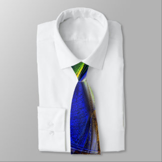 Curved strokes over startling colored crust   neck tie