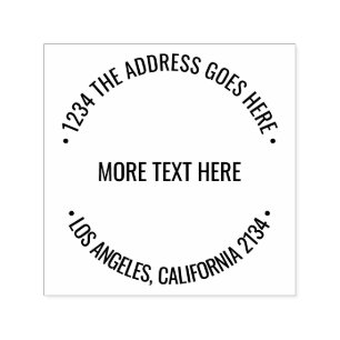 Curved Text one of a kind personalized custom Self-inking Stamp