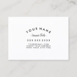 Curved Text Professional Black and White Custom Business Card