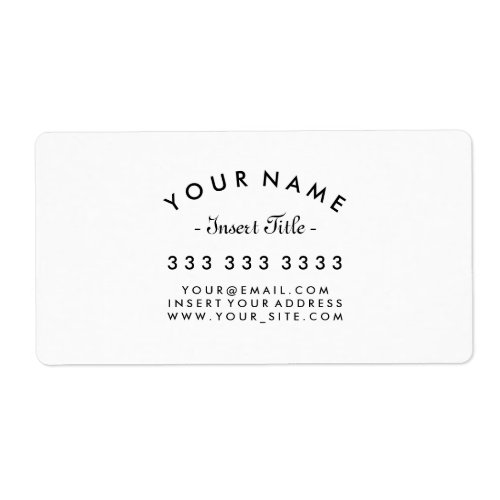 Curved Text Professional Business Label