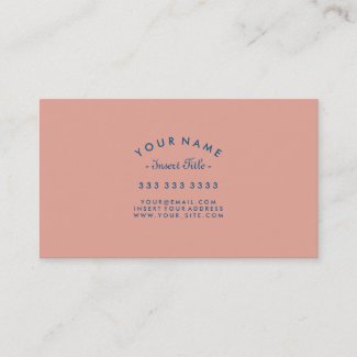 Curved Text Professional Coral Pink Classic Blue