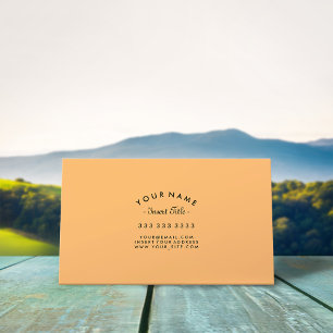 Curved Text Professional Soft Orange Business Card