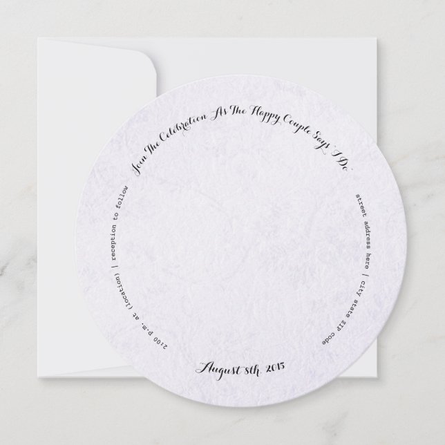 Curved Text Round Invitation (Front)