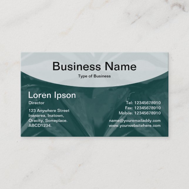 Curved Top v3 - Dark Moss Green Business Card (Front)