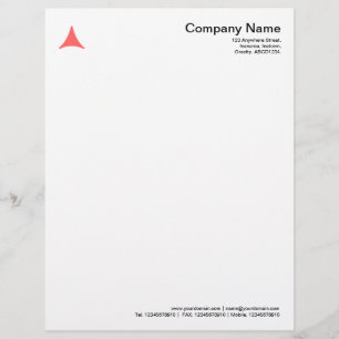 Curved Triangle - Tropical Pink Letterhead