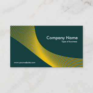 Curves - Amber on Dark Green 003333 Business Card