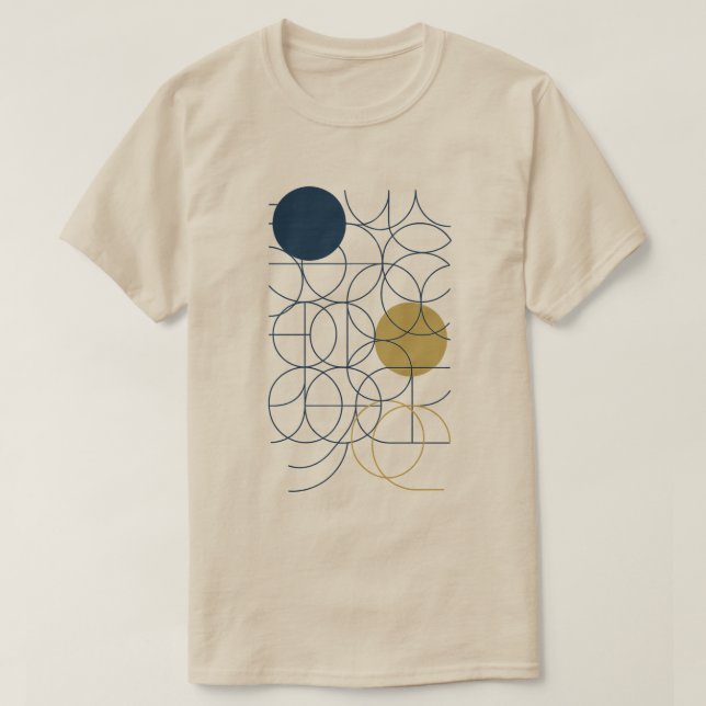 Curves And Circles Art Men's T-Shirt (Design Front)