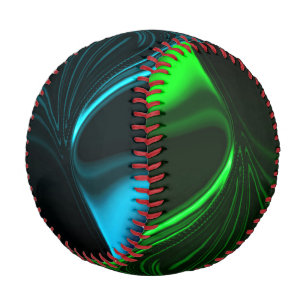 Curves and folds green nickel-plated in dark fund. baseball