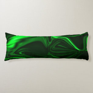 Curves and folds green nickel-plated in dark fund. body pillow