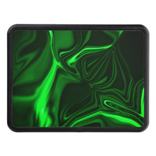 Curves and folds green nickel-plated in dark fund. hitch cover