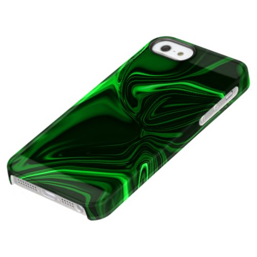 Curves and folds green nickeled on dark background permafrost iPhone SE55s case