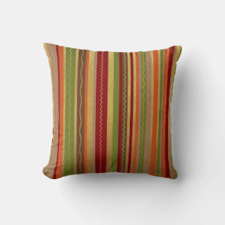 Curves and Stripes Throw Pillow