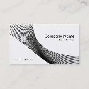 Curves - Black on White (Platinum) Business Card