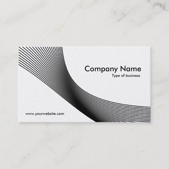 Curves - Black on White (Platinum) Business Card (Front)