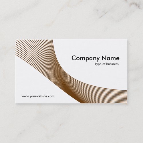 Curves _ Brown on White Business Card