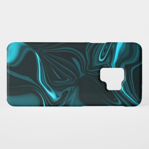 Curves in dark turquoise blue deep sky or cyan Case_Mate samsung galaxy s9 case
