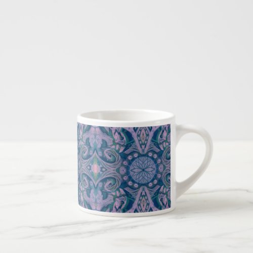 Curves  Lotuses abstract pattern lavender  blue Espresso Cup