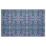 Curves &amp; Lotuses, abstract pattern lavender &amp; blue Fabric
