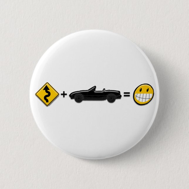 Curves + MX5 = Fun Pinback Button (Front)