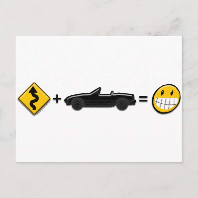 Curves + MX5 = Fun Postcard (Front)