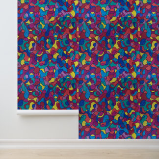 Curves of color Wallpaper