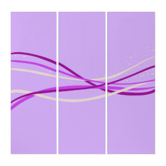 Curves on lilac graphic design  triptych