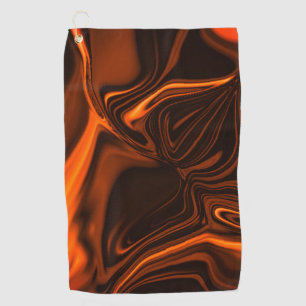 Curves or undulations coral, over dark fund golf towel