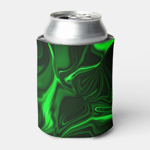 Curves or undulations green metallic, deep dark can cooler