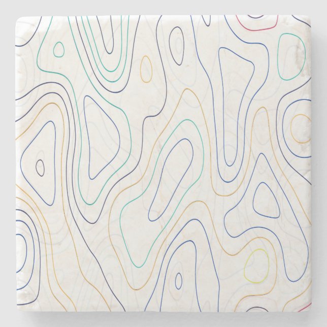 Curves Stone Coaster (Front)