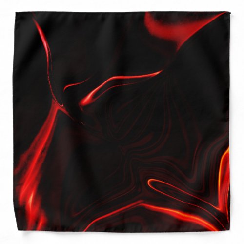 Curves undulation in red darkest black backgrou bandana