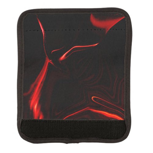 Curves undulation in red darkest black fund luggage handle wrap