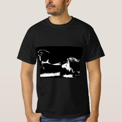 Curvet Horse Trendy Modern Pop Art Template Mens T_Shirt