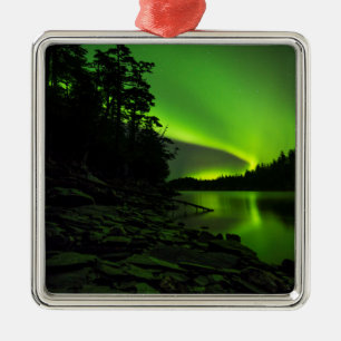 Curving Aurora Metal Ornament