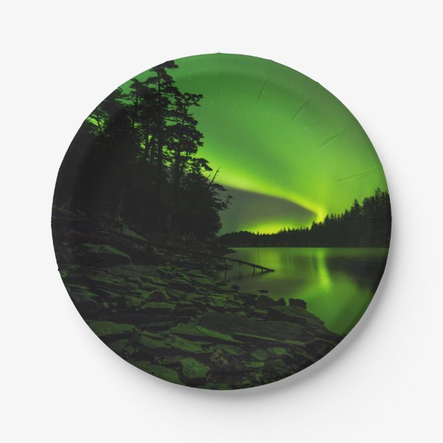 Curving Aurora Paper Plates (Front)