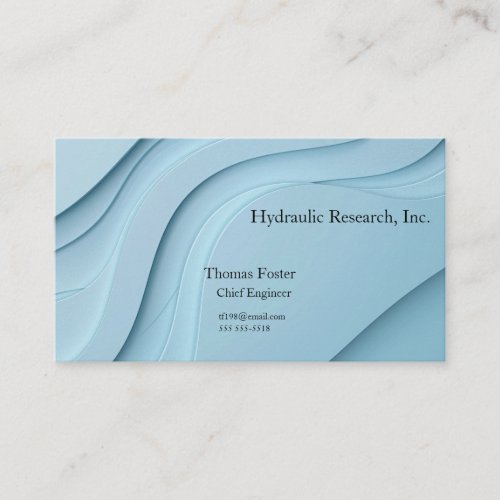 Curving forms in blue with copy space business card