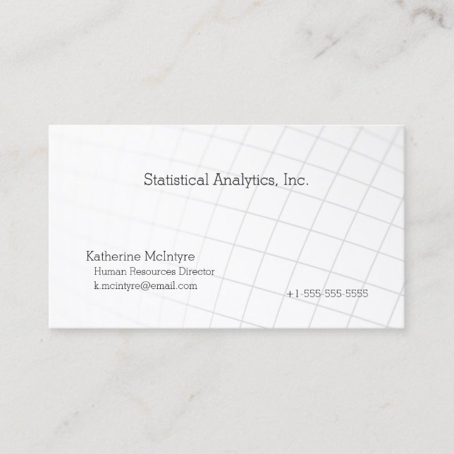 Curving graph business card (Front)