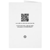 Curving Pony Neck blank notelet / card (Back)