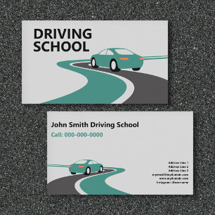 Curving Road - Driving School Business Card