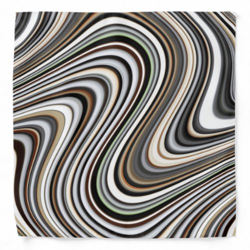 Curvy Abstract Shapes Bandana