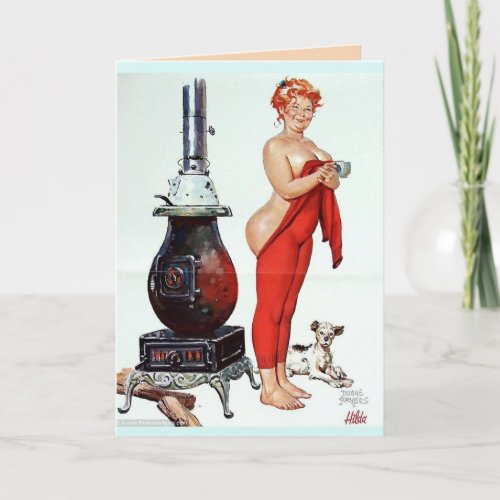 CURVY BARE BUTT PINUP BIRTHDAY GREETING CARDS