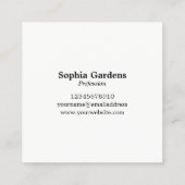 Curvy Box 03 - Initials - Black and Pale Pink Square Business Card (Back)