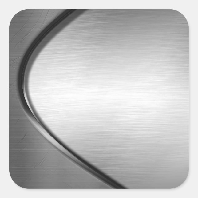 Curvy Brushed Metal Look Stickers (Front)