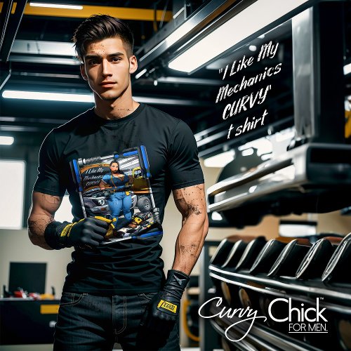 Curvy Car Mechanic T_Shirt
